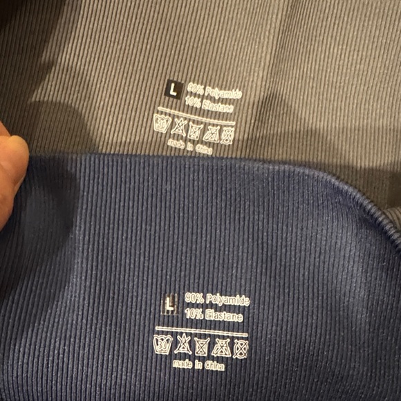 NWOT HALARA Dark Gray and Navy Blue Leggings - Picture 6 of 8